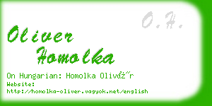 oliver homolka business card